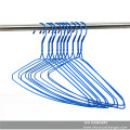 Plastic Plated Metal Blue Laundry Wire Clothes Hanger